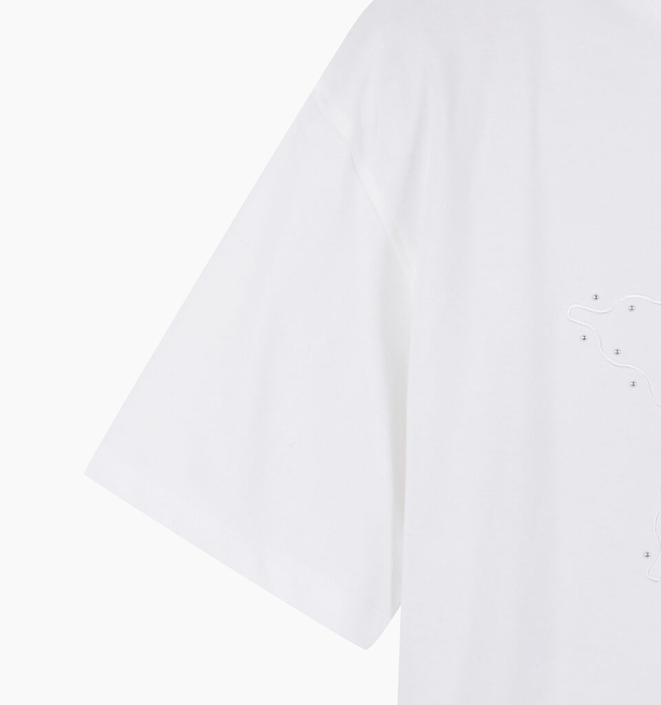 T-SHIRT - sisley k short sleeve t-shirt - Creamy White | Sisley K image number 4